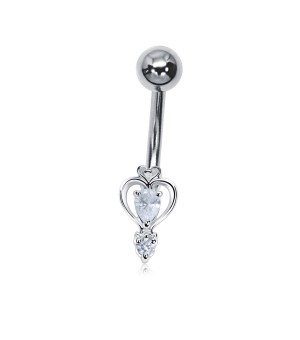 Beautiful heart Belly Piercing BP-2032